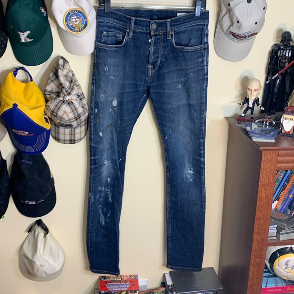 All Saints CUSTOM Distressed / Stained Cigarette fit 30W/30L